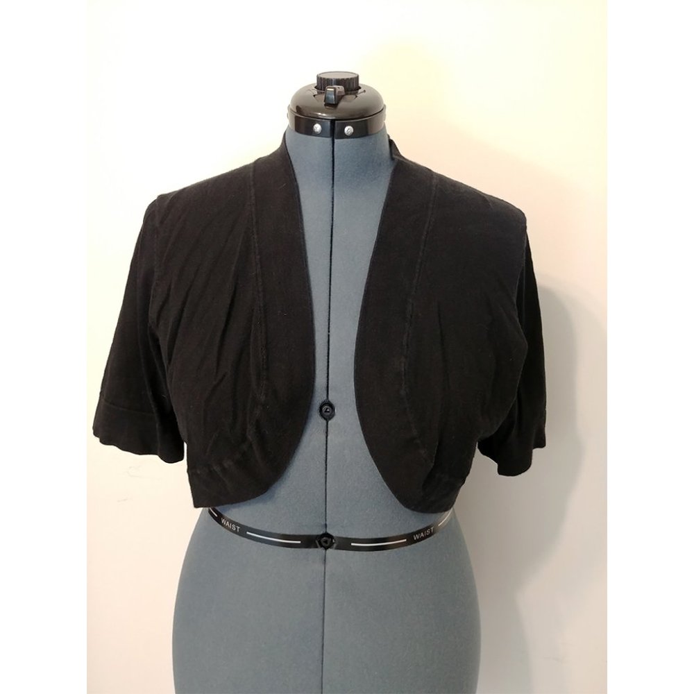 New Directions Black Shrug Bolero Cover Up